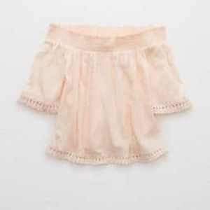 Aerie pink off the shoulder top